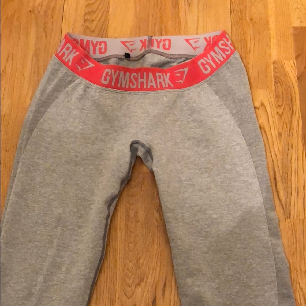 GYMSHARK FLEX LEGGING LIGHT GREY MARL/SHERBET PINK